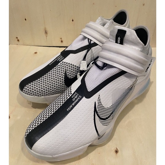 Nike Force Zoom Trout 7 Metal‎ Baseball Cleats Mens Sz 14 White Black CI3134-102 - Picture 1 of 8
